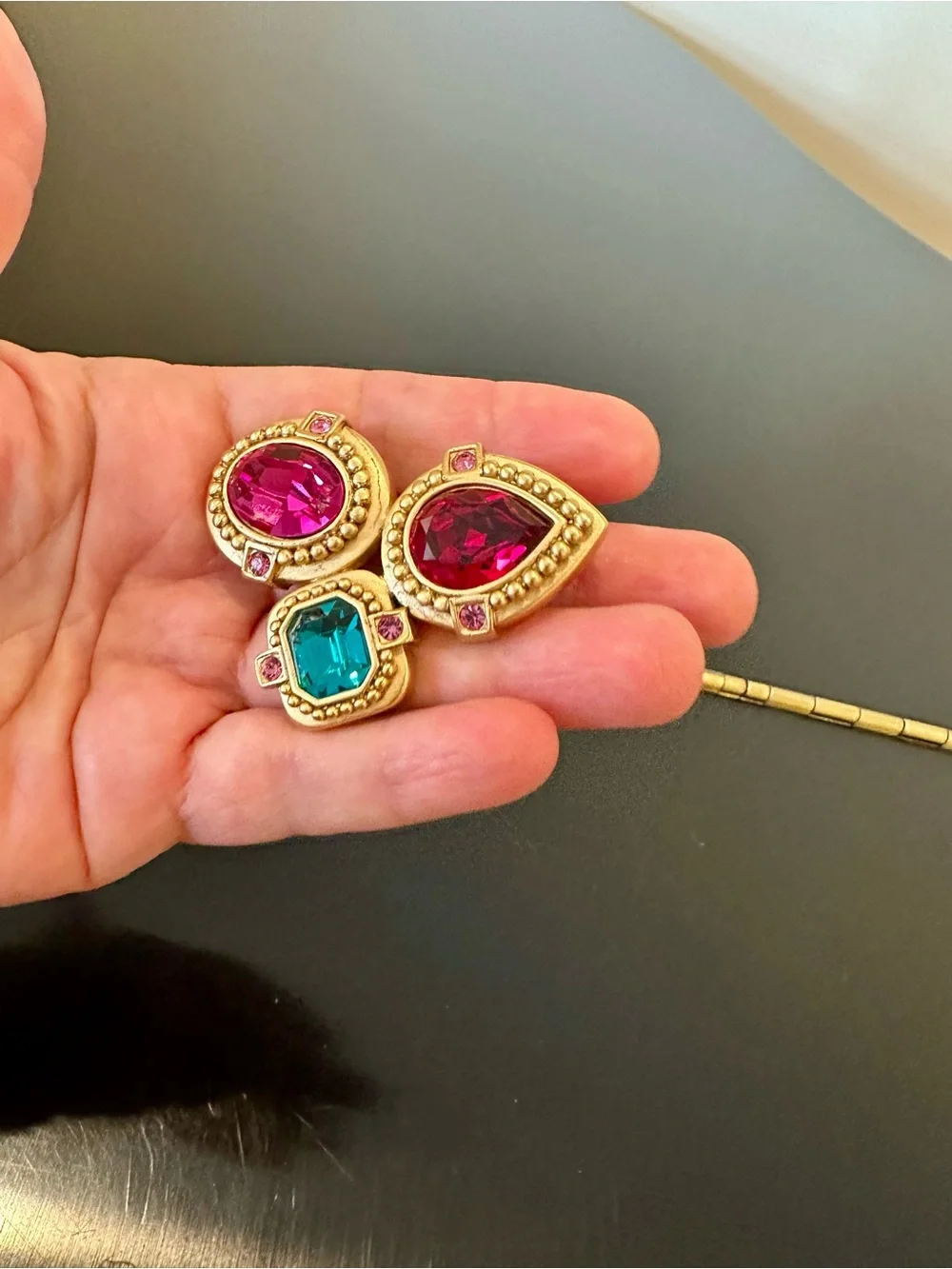 Oscar de La Renta RETRO ICONIC COUTURE LUXURY RUNWAY RARE CRYSTAL BROOCH